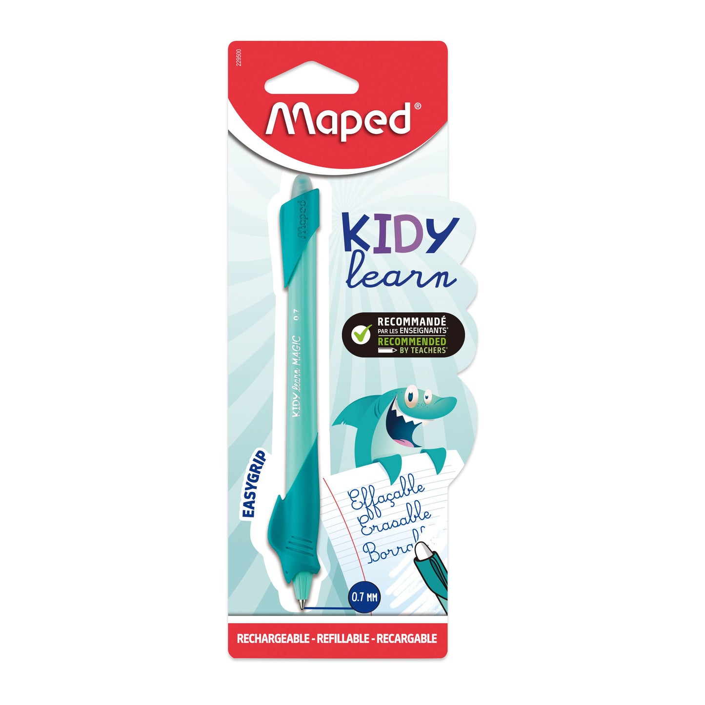 Penna cancellabile blu kidy Squalo