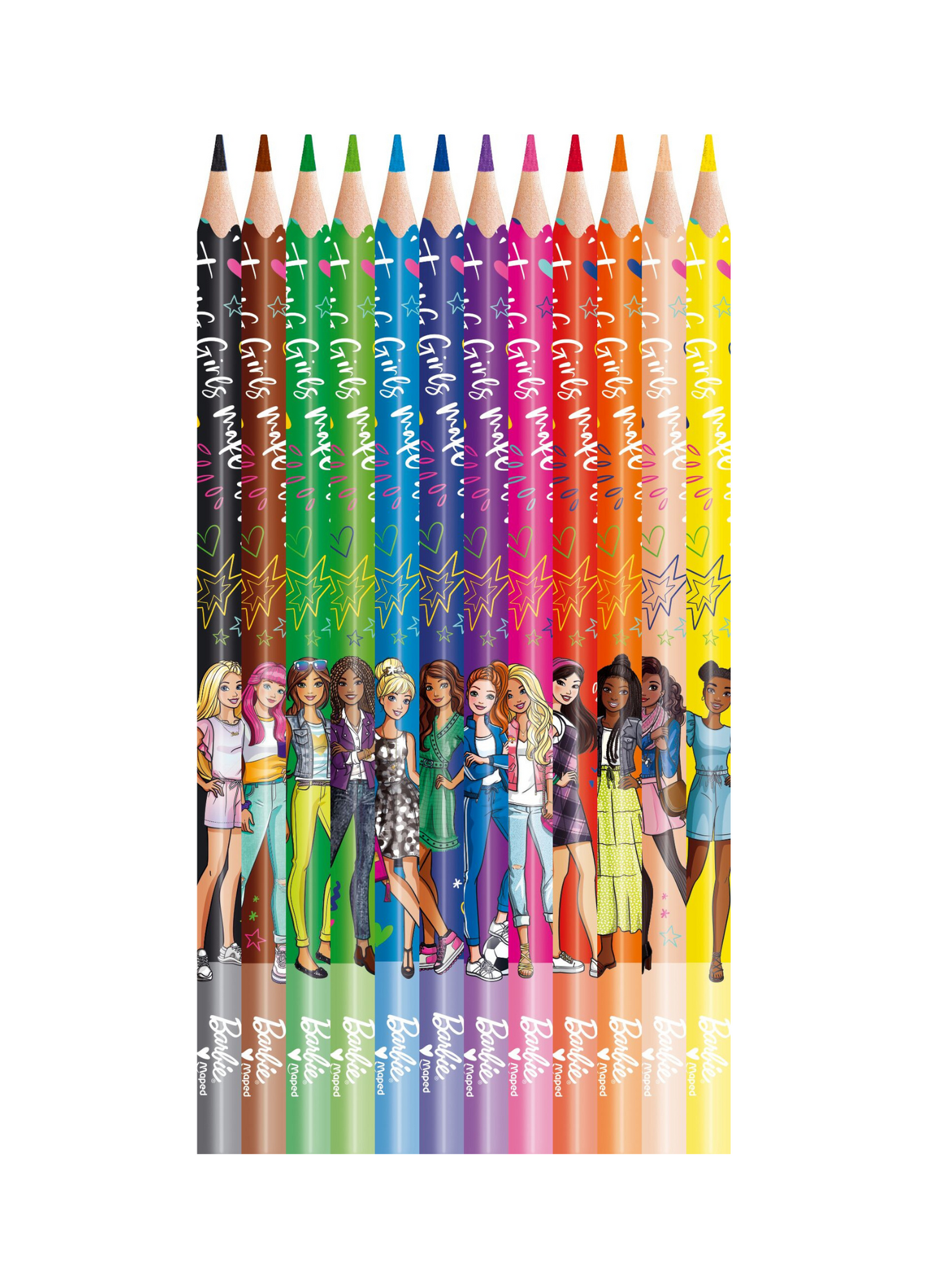 MAPED PASTELLI TRIANGOLARI BARBIE 12 colori