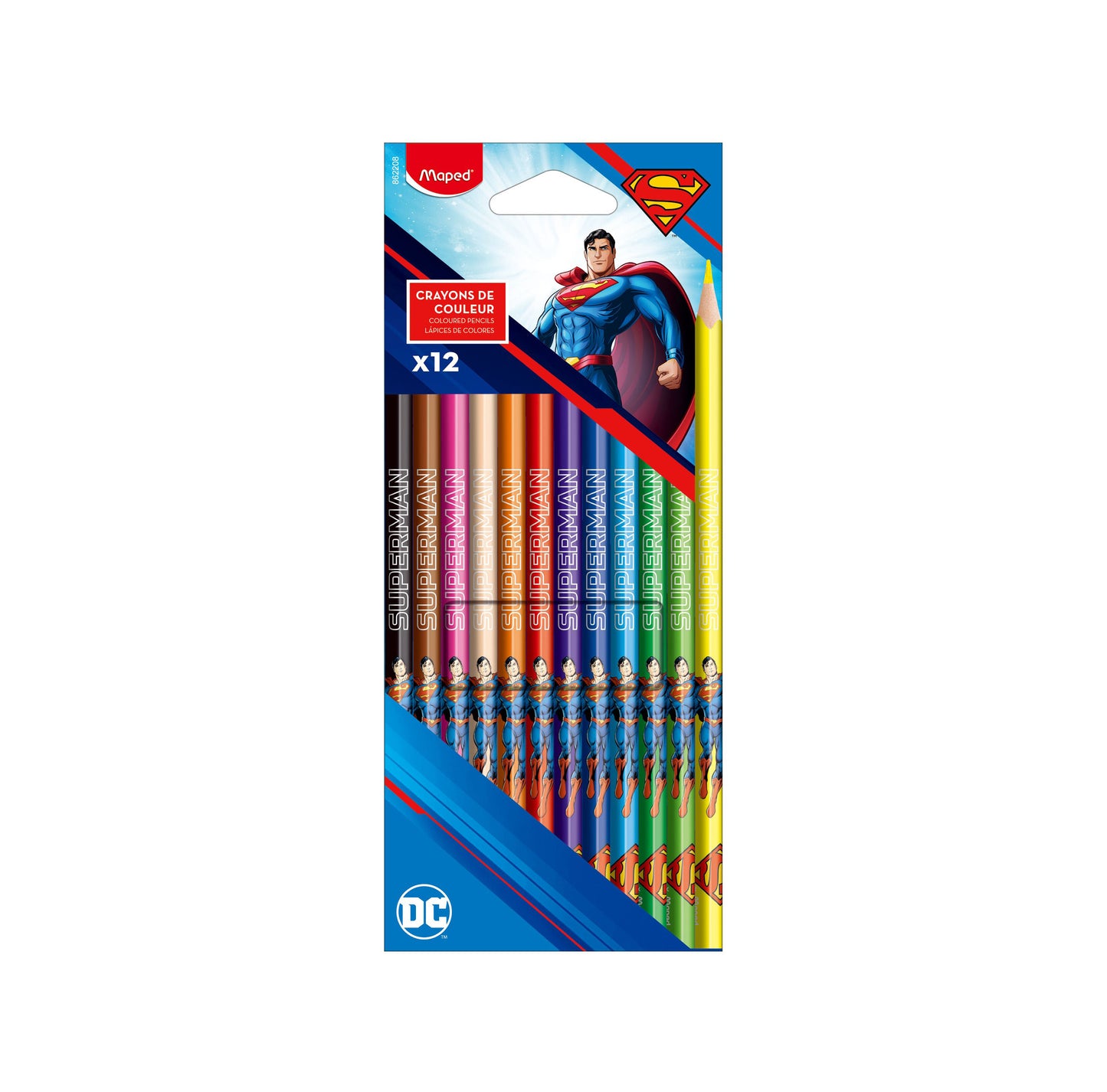 SUPERMAN Pastelli 12 colori