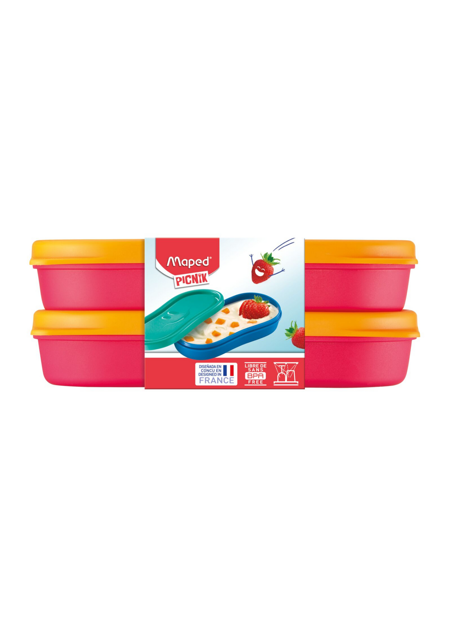 MAPED SNACK BOX CONCEPT SET 2 PEZZI ROSA