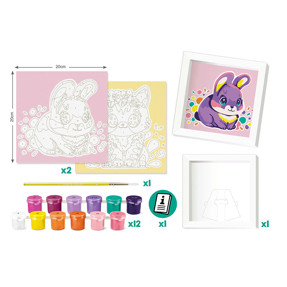 DIPINGI CON I NUMERI GATTO/CONIGLIO