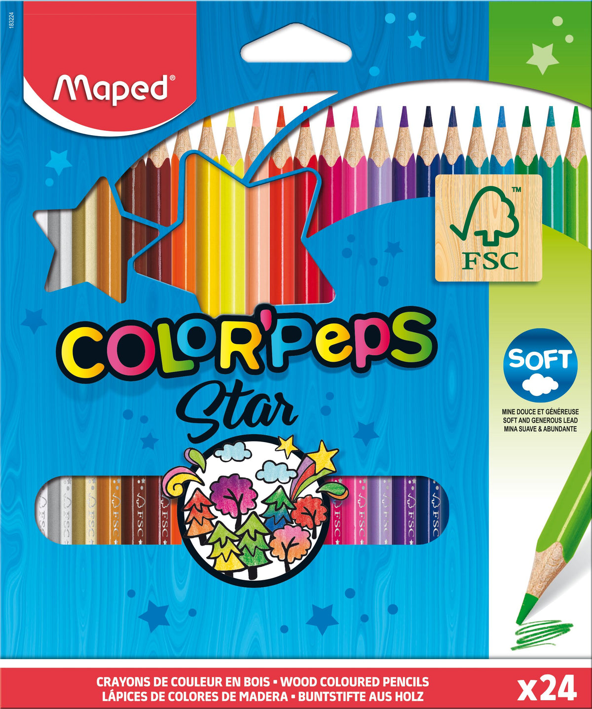 Pastelli Star 24 colori con temperamatite signal in omaggio