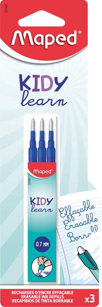 Ricariche di inchiostro cancellabile Kidy Learn blu x3 blister