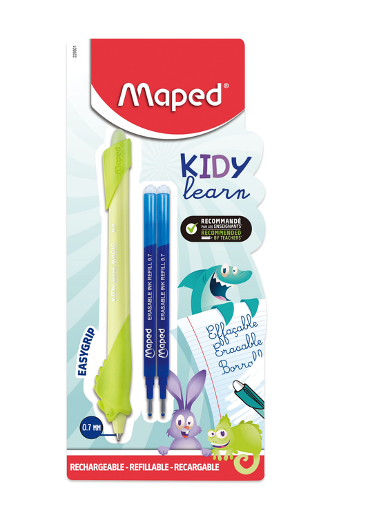 Penna cancellabile Blu Kidy Learn Magic camaleonte + 2 Refill