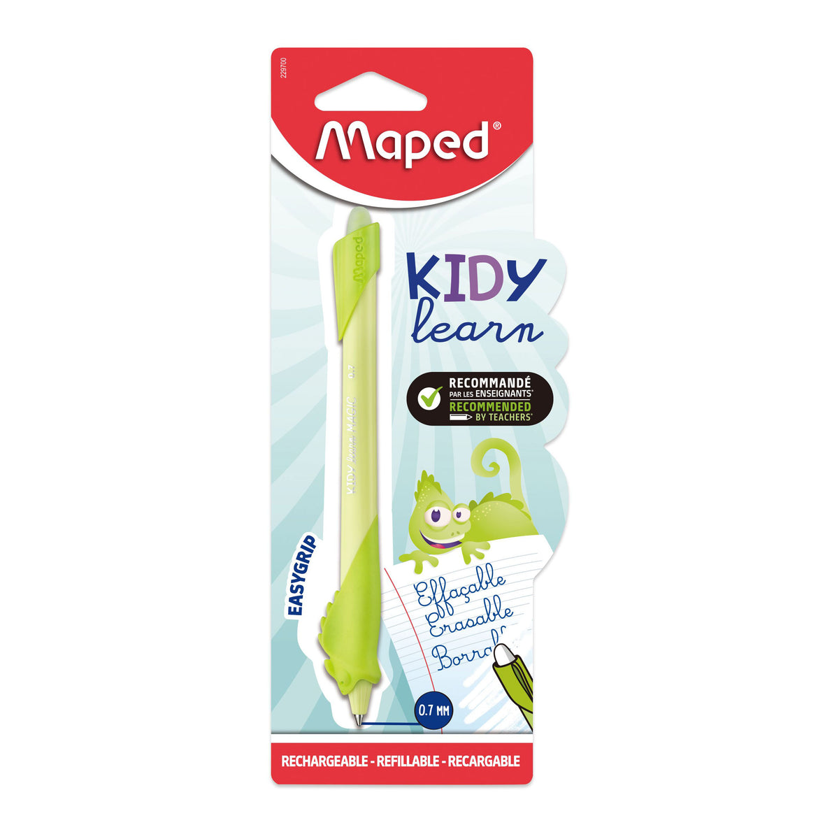 Penna cancellabile blu Kidy Learn Magic Camaleonte