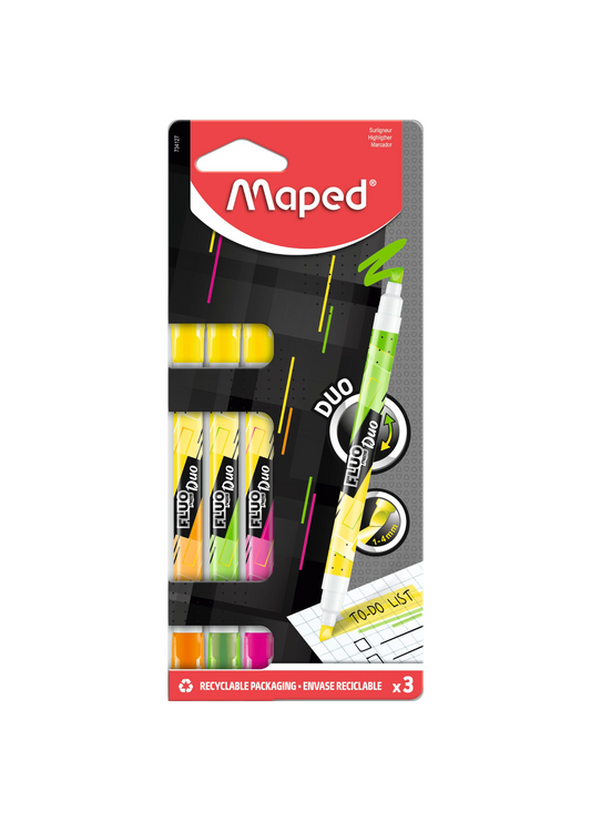 Evidenziatore Pen Fluo Duo -  Blister 3 pz