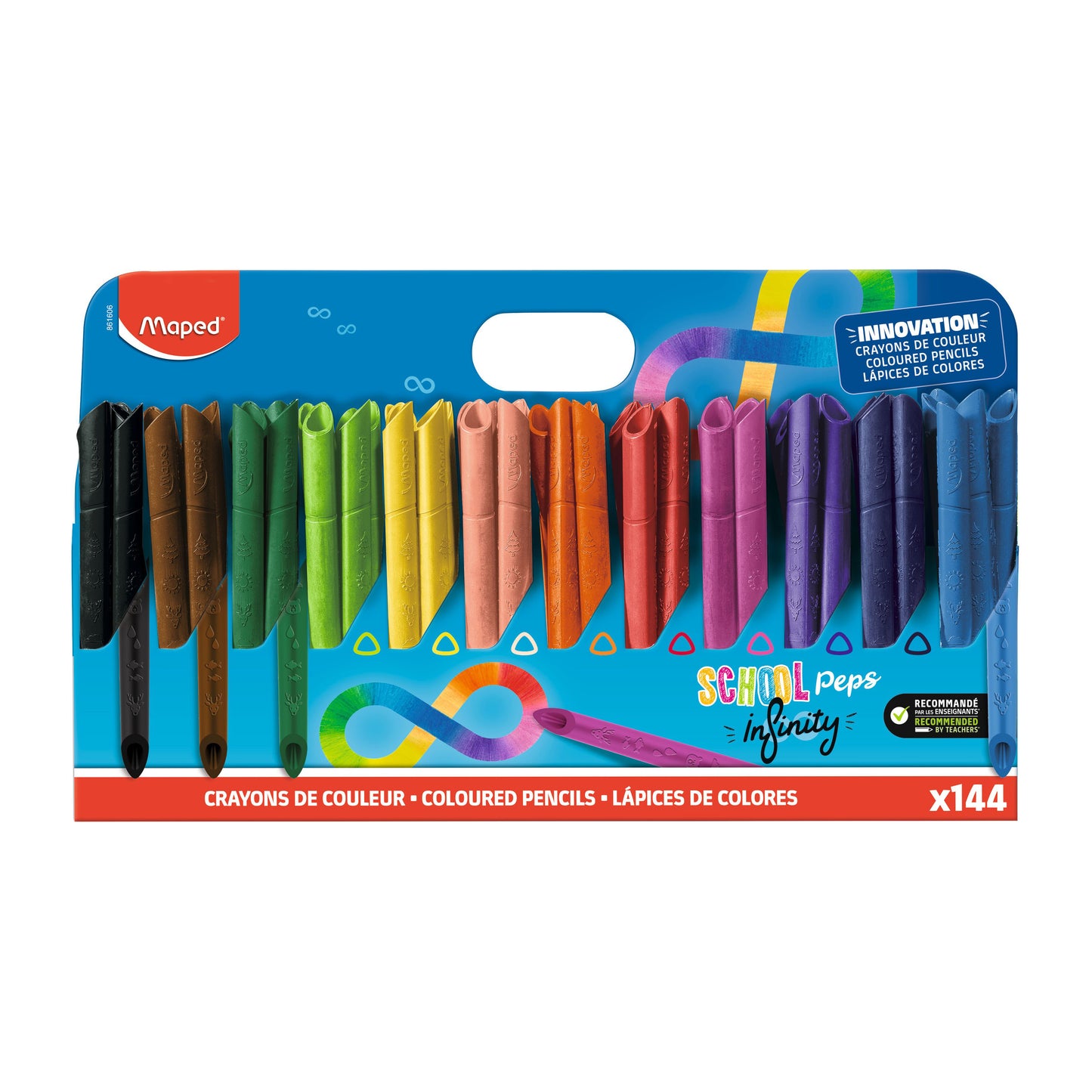 Matite Colorate Infinity School Pack 144 pz