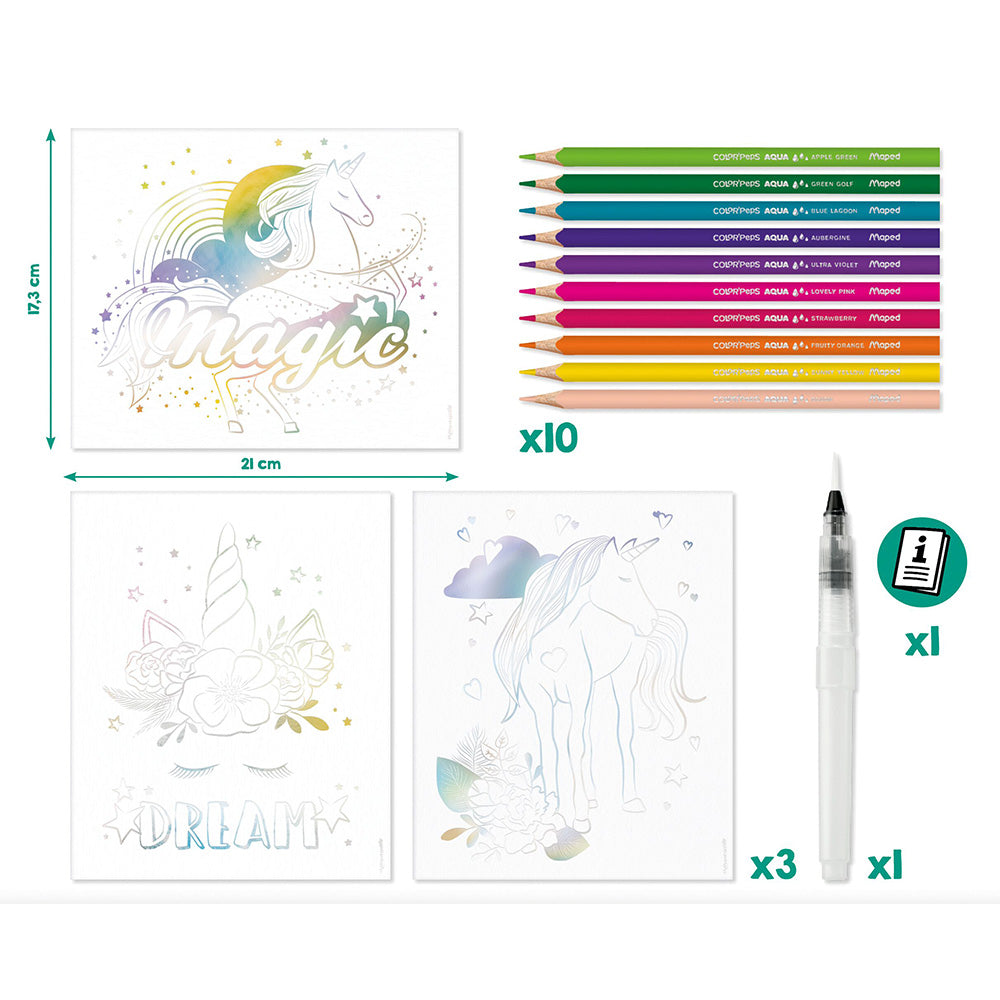 AQUA ART UNICORNI 10 pastelli Aqua