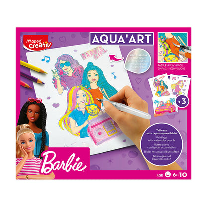 AQUA ART - WATERCOLOR PAINTINGS BARBIE