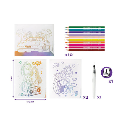 AQUA ART - WATERCOLOR PAINTINGS BARBIE