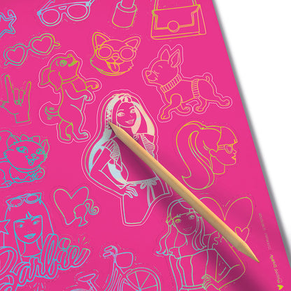 SCRATCHING STICKERS - BARBIE