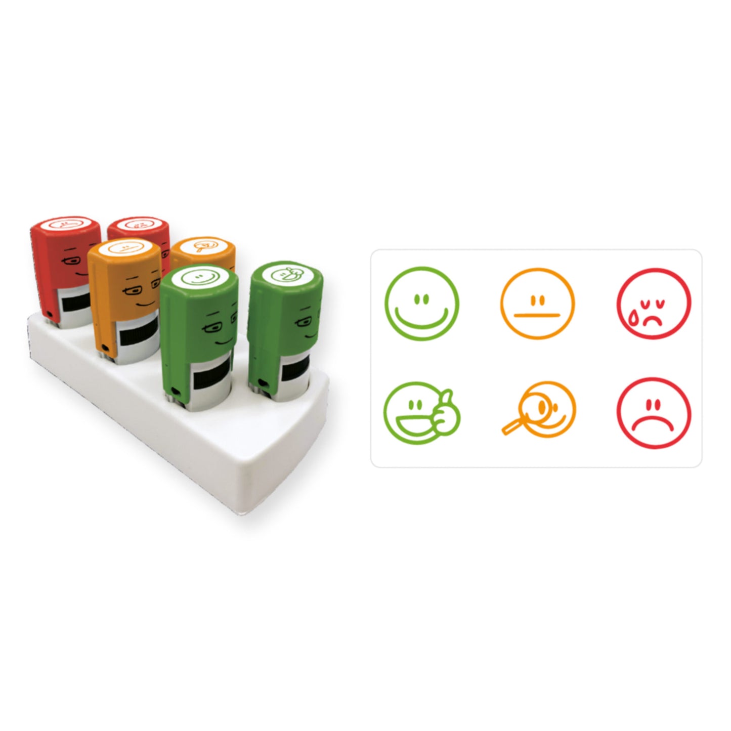 TIMBRI Kit 6 pezzi EMOJI SCUOLA COLOP A&C