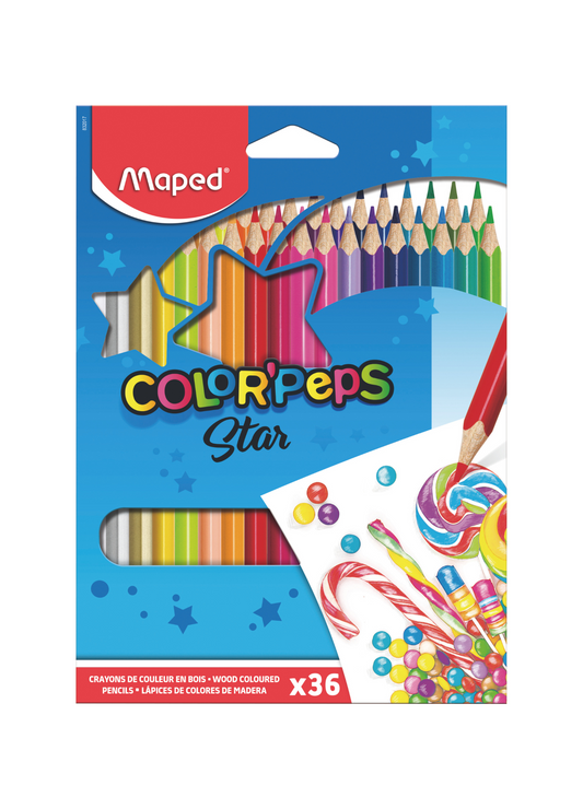 MAPED PASTELLI TRIANGOLARI 36 COLORI