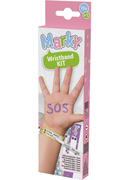 Braccialetto SOS 20pz incl. marker nero MARKY