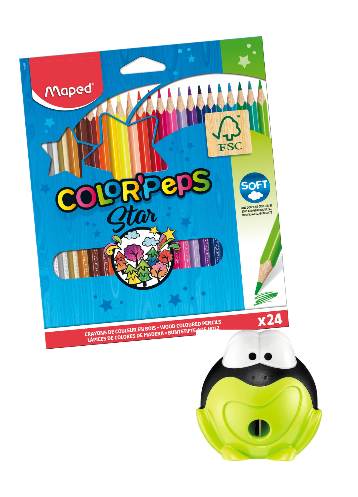 Pastelli Star 24 colori con temperamatite signal in omaggio